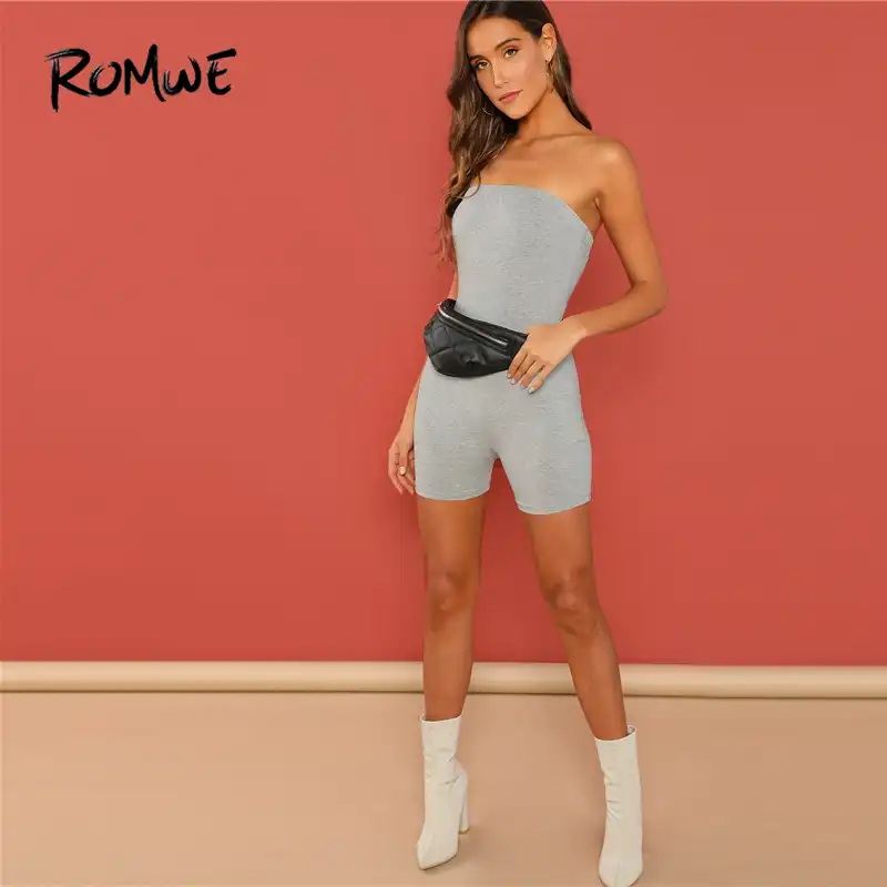 form fitting strapless romper