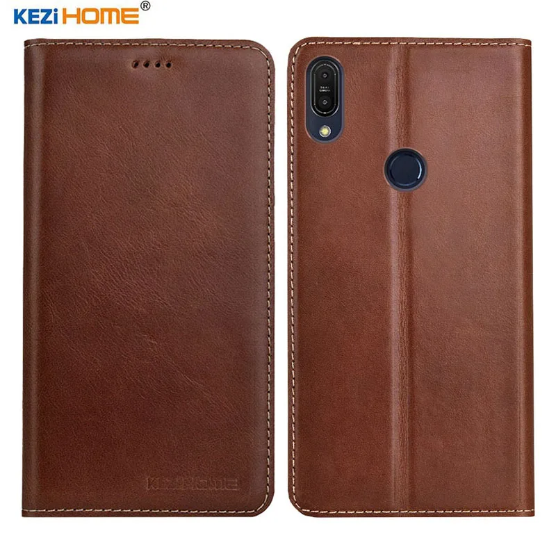 KEZiHOME чехол для Asus Zenfone Max Pro M1 ZB601KL Высокое качество Натуральная кожа флип Кожаный