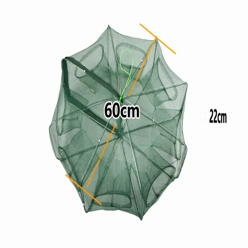 4-16 Отверстие скрытая улучшенная автоматическая рыболовная сеть нейлон креветки Краб Ловушка рыболовный инструмент - Цвет: Large 8 holes
