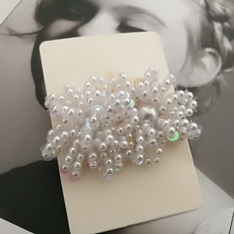 

Korean new hot big flower pearl stud earring for women handmade pearl earring jewelry