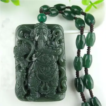 

Natural hetian jade QINGYU XinJinag brand Men QINGYU GUAN GONG pendant free shipping