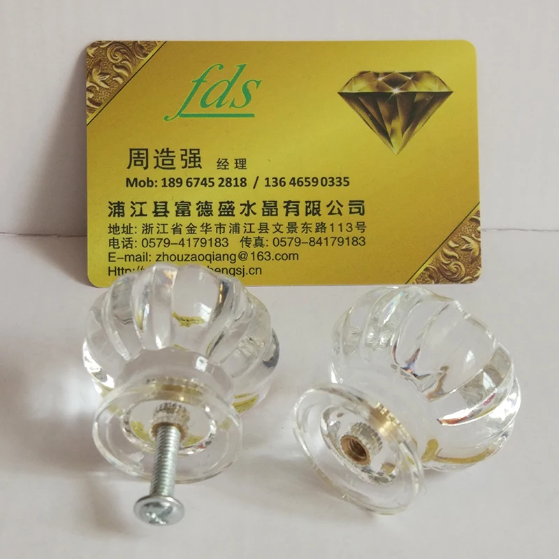 

10PCS Clear Crystal kitchen Cabinet Knobs And Handles Dresser Cupboard Door Acrylic Knob Pulls pumpkin shape