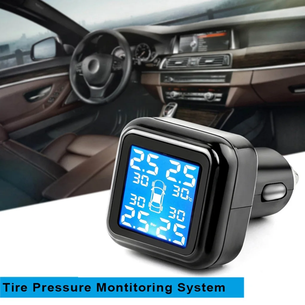 

Portable Universal Wireless Truck Tire Pressure System 4 Sensor Auto Tire Pressure Tester Detector
