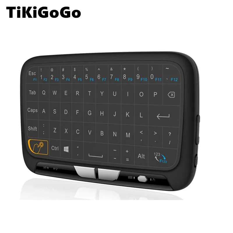 

Tikigogo 2.4G H18 no backlight keyboard air mouse remote control mini keyboard for android smart tv box windows computer pc etc.