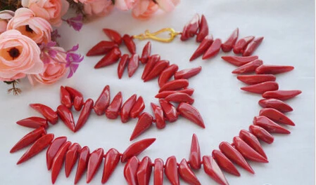 

song voge gem nanJ0569 red cayenne pepper coral bead necklace