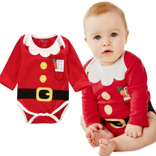 

2017 Newborn Baby Boys Girls Clothes Xmas Bodysuits One-Pieces Jumpsuits Outfits Costume Sunsuit