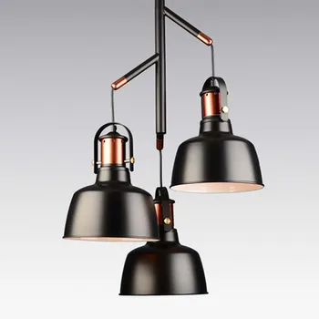 

kitchen pendant lights fixture three lampshade black white color retro loft pendant lamps for dining room and bar vintage style