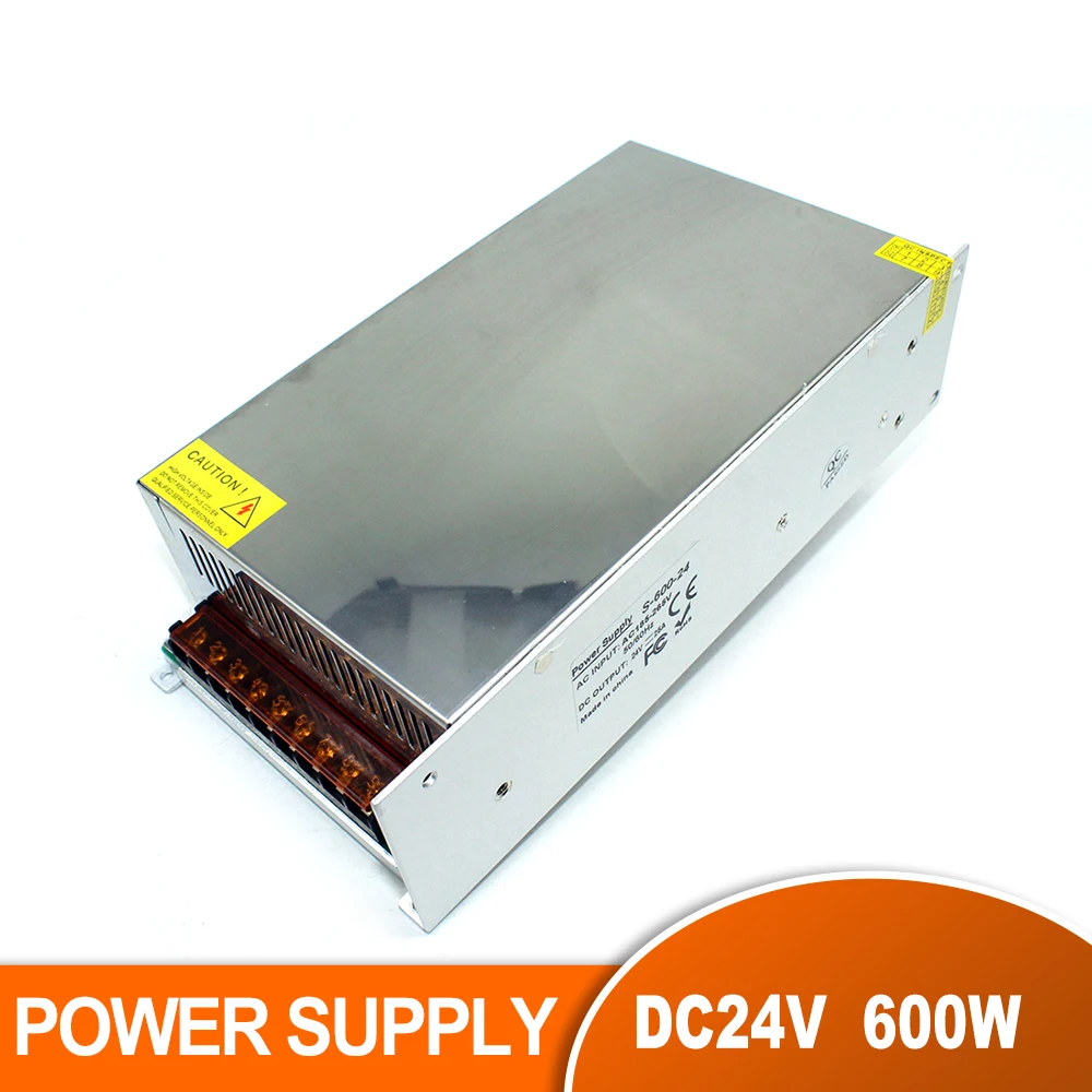 CNC 600W импульсный источник питания 25A DC24V Источник адаптер с регулируемой мощностью входное напряжение AC110V/220 V для гравера машина инструмент