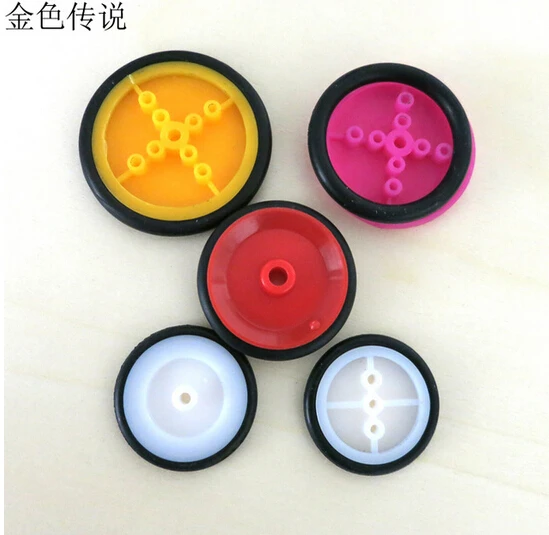 

5 Types to options Rubber Small Wheel Tire Pulley DIY Toy Model Accessory for Car F17670/74