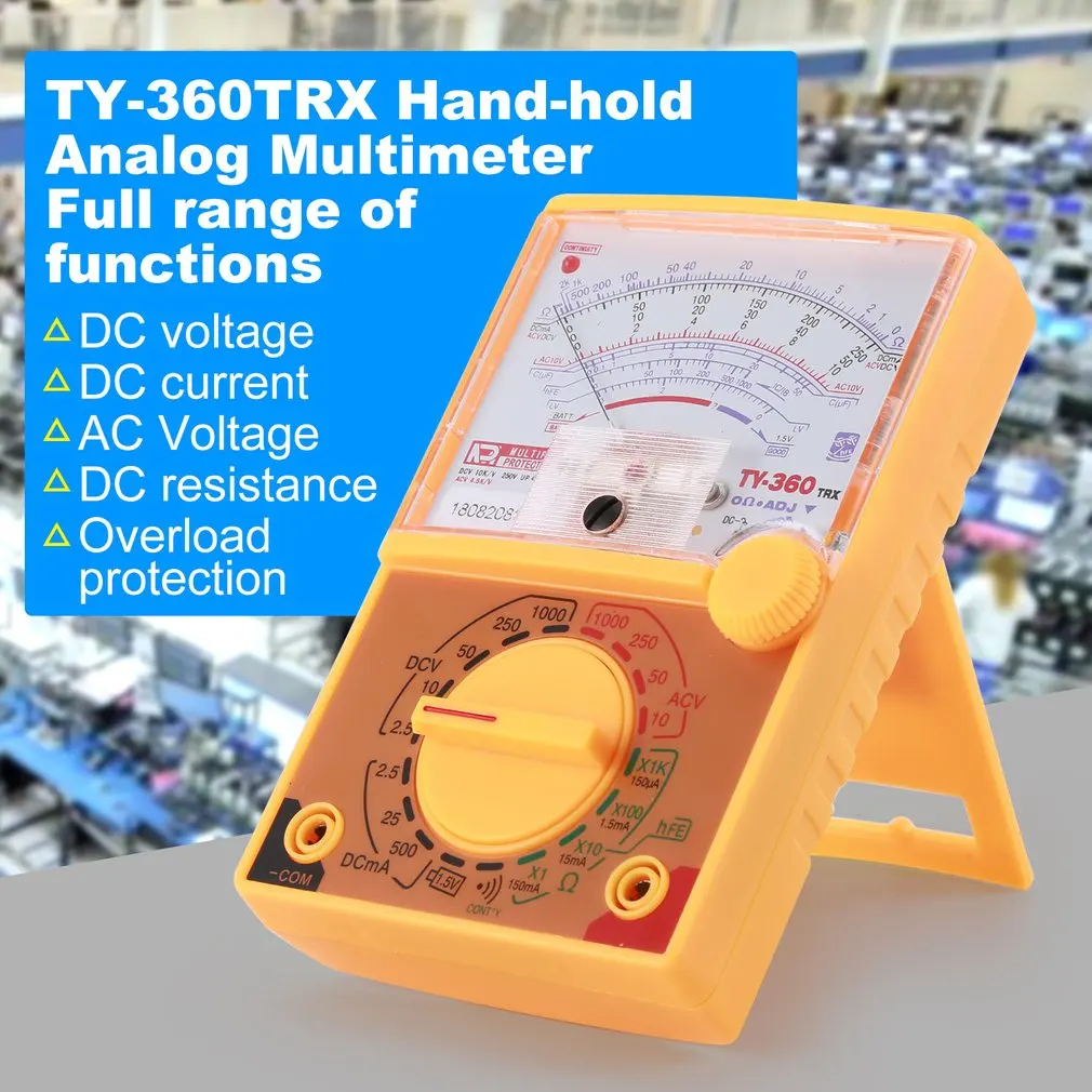 TY-360TRX ручной стрелочный мультиметр AC/DC Вольтметр механический Амперметр тестер сопротивления Тока Тестер