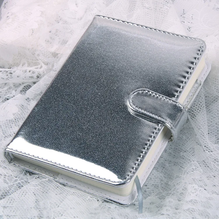 

Originality Aestheticism Ins Thickening A6 /64k. Laser Film Pu Color Page Button Basis Study Remember Hand Account Notebook