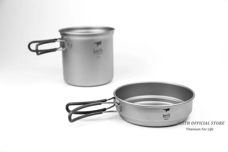 Keith 2 In1 titanio 400 ml Pan 1.2L conjunto olla mango plegable Cook Set ultraligero Camping Picnic utensilios de cocina utensilio ti6013 Keith 2 In1 titanio 400 ml Pan 1.2L conjunto olla mango plegable Cook Set ultraligero Camping Picnic utensilios de cocina utensilio ti6013