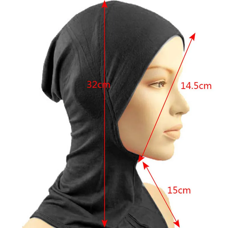 

Under Scarf Cap Sweat Asorption Bonnet Ninja headwear Islamic Neck Cover Muslim Solid