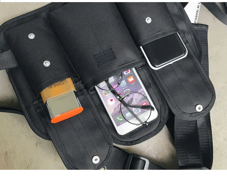 2019 Новая модная мужская поясная сумка в стиле хип-хоп Уличная функциональная тактическая Женская сумка через плечо bolso W374