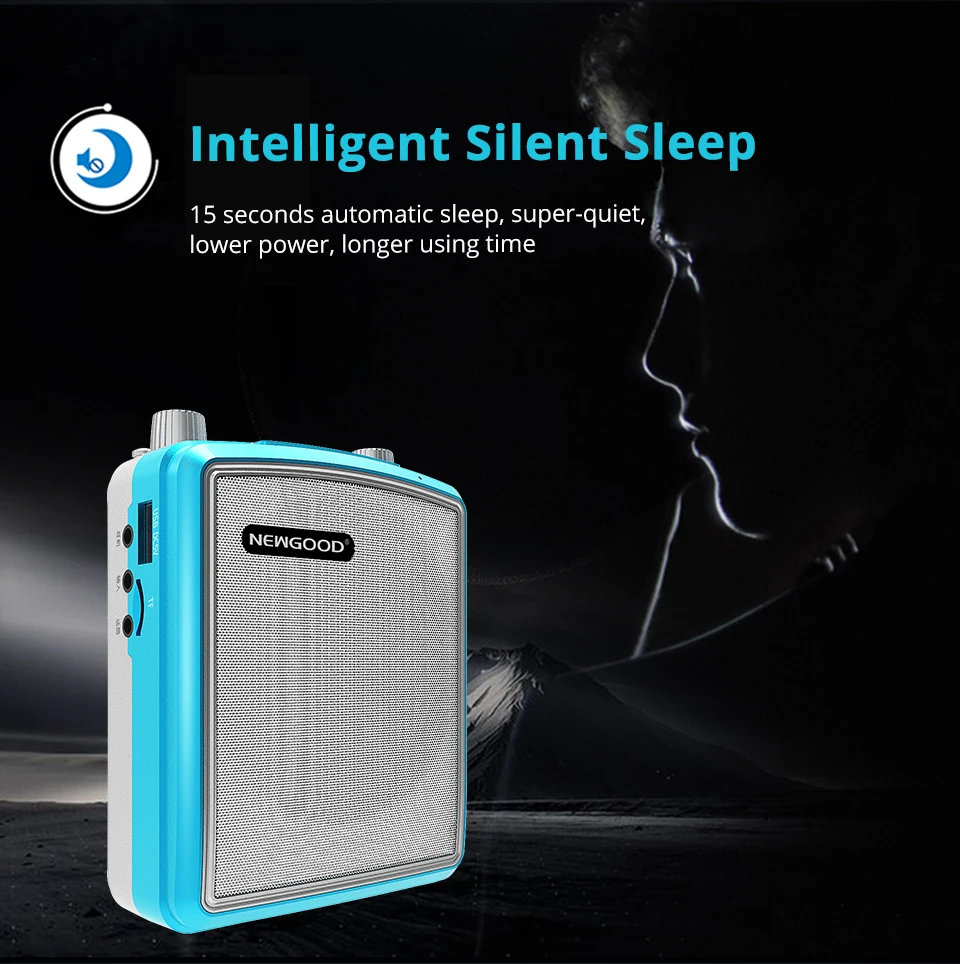 20W Portable Wireless Voice Amplifier Outdoor Speech Teach Speaker UHF Wireless Microphone Amplifier FM Radio Loudspeaker record (3)