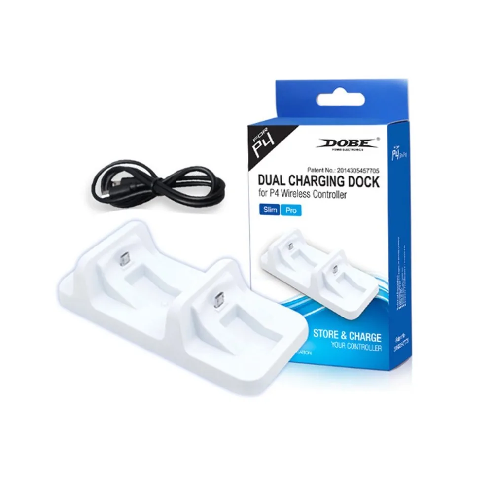 

Dual Port USB Charging Dock Station Stand for PS4 Game Controller Game Handle Charger Black Charger Adapter for Handle