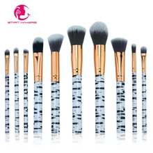 

START MAKERS 10 Pcs Marbling Makeup Brush Zebra Pattern Makeup Brush High Quality make up brush Kits