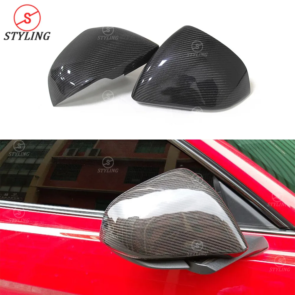 

Euro Model Carbon Rear Side View Mirror Cover with Tuning Single Light For Ford Mustang 2014 2015 2016 2017 2018 2019