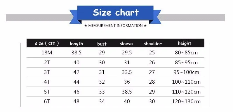 Little Maven Size Chart