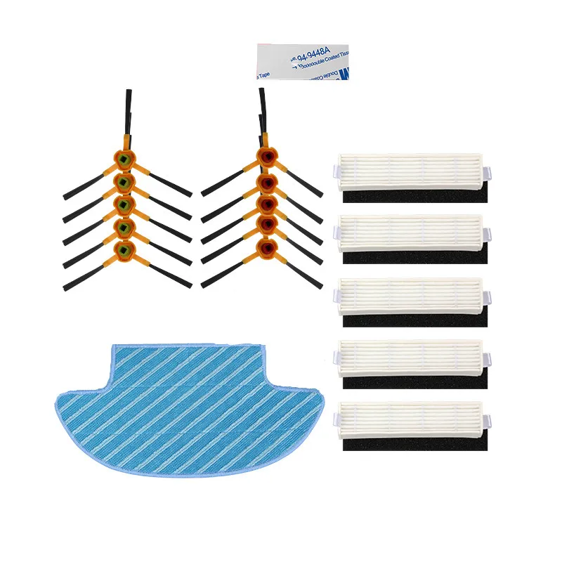 Escova 10 Mais Filtro Mais Filtros Esponja Pano Mop Pasta Mágica para Ecovacs Deebot Fino Da60 Aspirador de pó Robótico