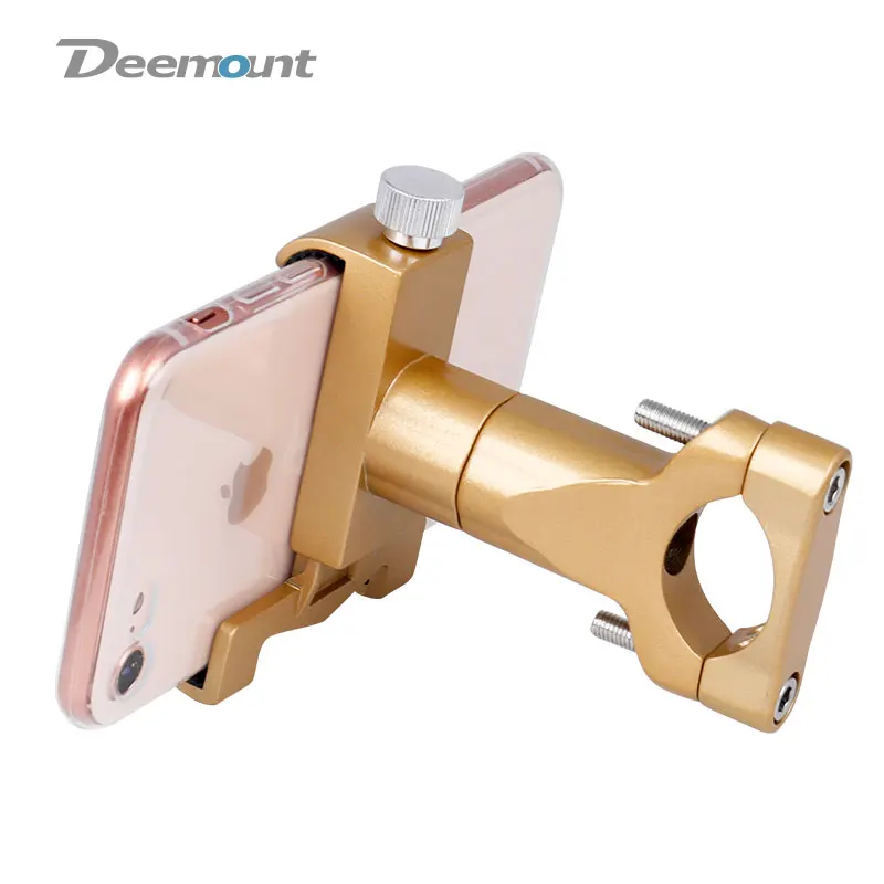 

Deemount Heavy Duty Alloy Phone Mount Bicycle Handlebar Rack 360D Rotation Width Adjust GPS Holder Motorcycle E-bike Bracket