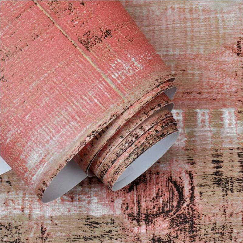 ПВХ Виниловая винтажная Ретро настенная бумага промышленная деревянная панель настенная бумага рулон Кофейня и бара и ресторана настенная бумага s - Цвет: WP55704