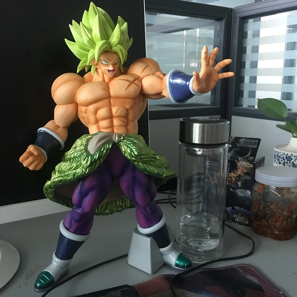 34 см Большой Оригинал Banpresto действие фигурка Dragon Ball Супер Saiyan Broly Broli ПВХ Рисунок Модель игрушечные лошадки фильм Borly рисунок