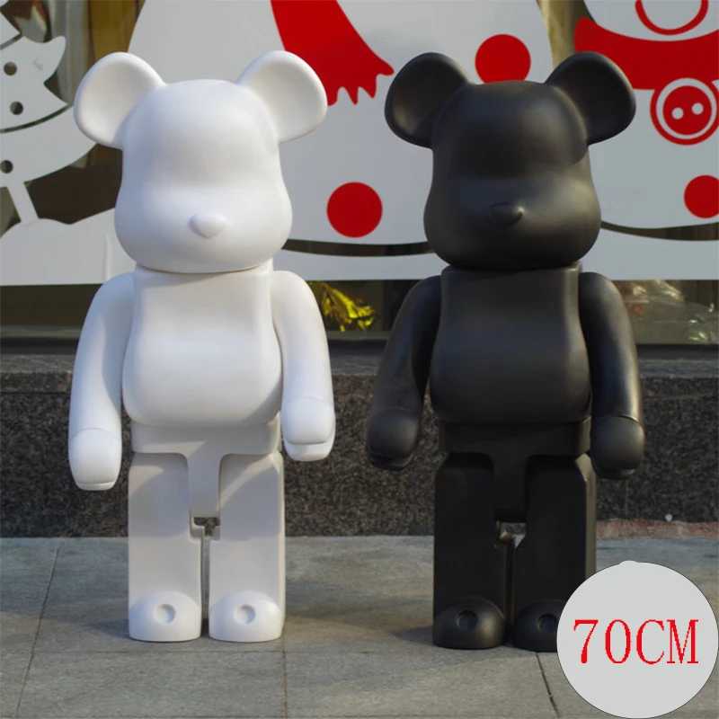 1000 Bearbrick Black And White Fashion Toy For Collectors Be Rbrick Art Work 70cm In Box Action Figures Aliexpress