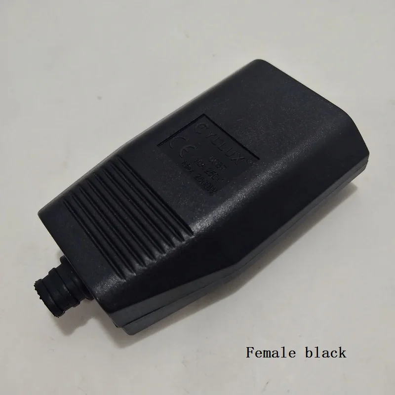 Штепсельная Вилка европейского стандарта Электрический штекер 2-контактный шнур питания VDE разъем для лампы украшения 2.5A 220 в сборе Мощность штепсельной вилки - Цвет: Female black