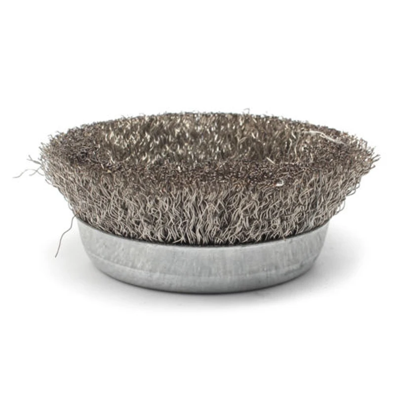 

For 125mm Machine 90mm Stainless Steel Crimped Wire Cup Wheel Rust Removal Cleaning Brush For Cleaning Rust, Scale And Dirt