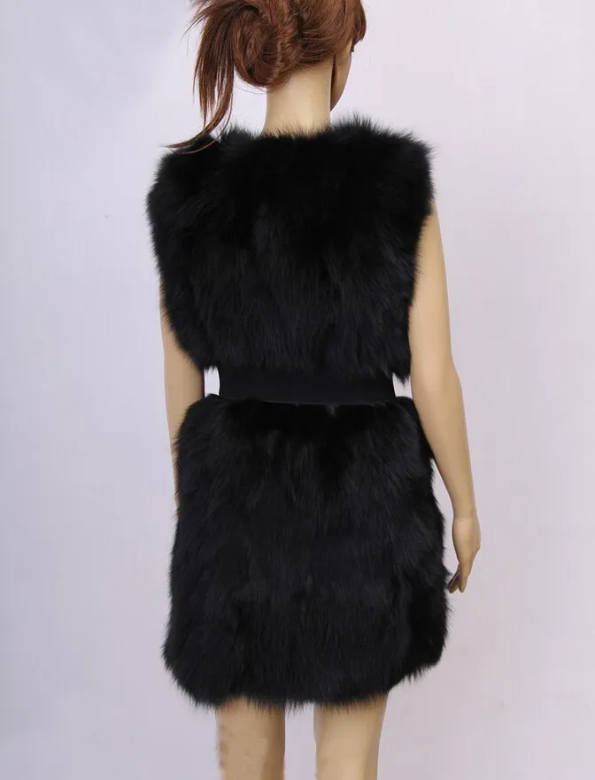 Новое поступление натуральный Лисий мех жилет натуральный Лисий женский зимний жилет модный бренд TonFur KFP577