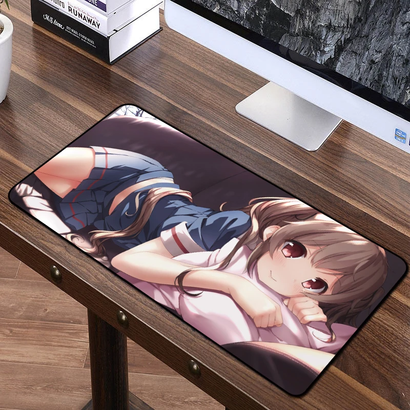 

FFFAS 70X40cm mouse pad Japanese Popular Animation pattern misdo licca Bottom antiskid Decorate and protect the desktop XL high