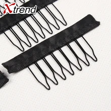 Расчески для париков из нержавеющей стали, 10 шт./лот, фабричная поставка, заколки для волос для наращивания, лучшие зажимы для париков, большие 7 штук