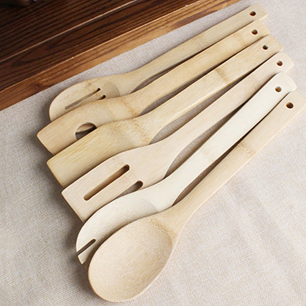 6Pcs/set Cooking Utensils Bamboo Wood Slotted Spatula Spoon Shovels Ladle Mixing Holder Tableware Kitchen Cooking Tools Set 6Pcs/set Cooking Utensils Bamboo Wood Slotted Spatula Spoon Shovels Ladle Mixing Holder Tableware Kitchen Cooking Tools Set
