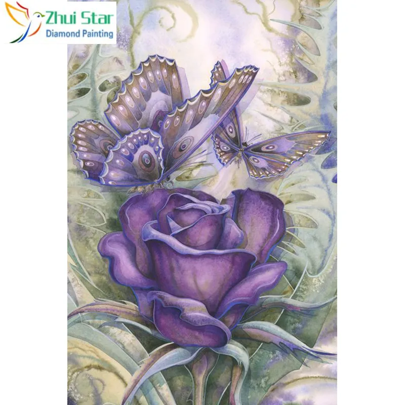 Full Square 5D DIY Diamond Painting "purple flower
