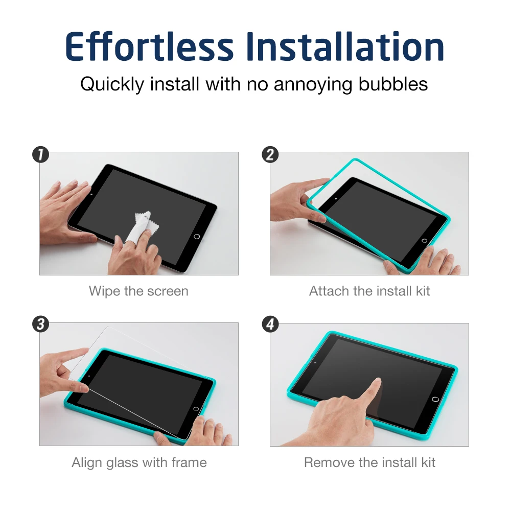 Защитная пленка для экрана для iPad /Pro 9,7/Air 2/Air ESR 0,33 мм закаленное стекло с защитой от синего излучения и бесплатным аппликатором для нового iPad