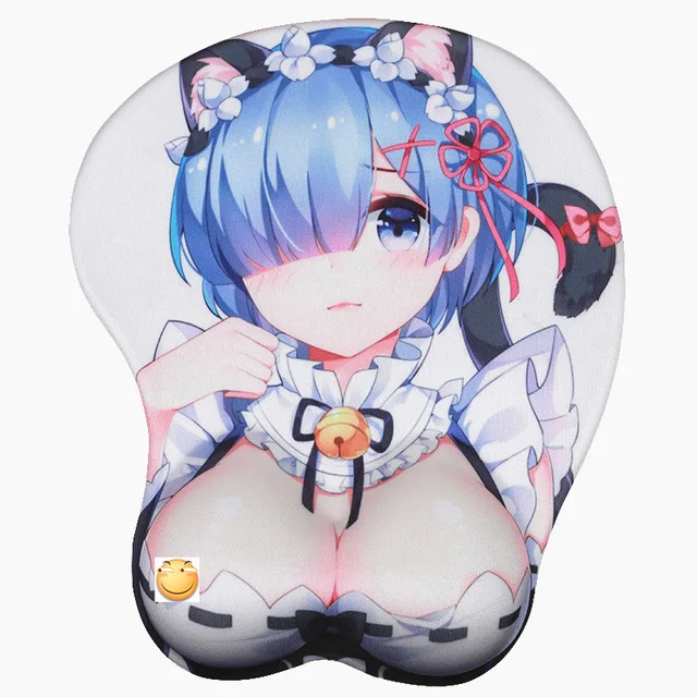 FFFAS "Re: Zero" Rem Ram аниме 3D ягодицы игровой коврик для мыши с подставкой для запястья Силиконовый Гель Заполненный путь ткань большой размер - Цвет: Model A