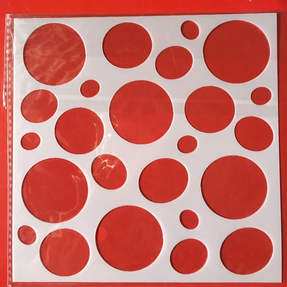 

New 15cm Bubble Round Circle DIY Layering Stencils Wall Painting Scrapbook Coloring Embossing Album Decorative Card Template