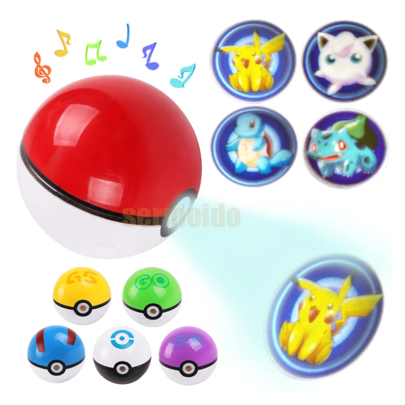 8cm LED Poke ball Figures Toys ABS Pocket Action Figure Pokeball Figure Super Master Pop-up Toy for Children Gifts DBP520