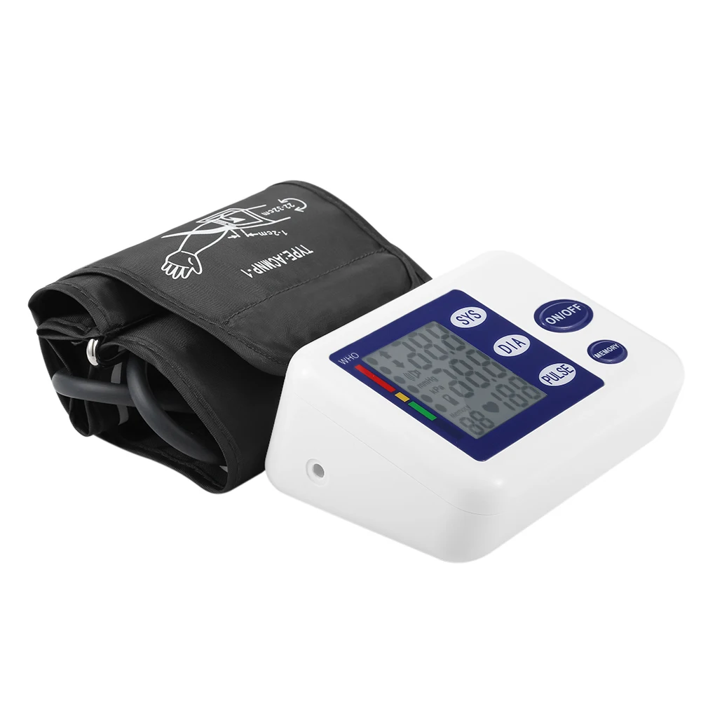 Цифровой верхний монитор артериального давления на руку устройство с адаптером здравоохранения Автоматический Сфигмоманометр метр тонометр оксиметр
