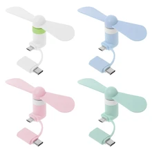 2-In-1 Type C Micro USB Mini Fan Cooler for Samsung Xiaomi Huawei HTC Cell Phone High Quality USB Cooling Fan