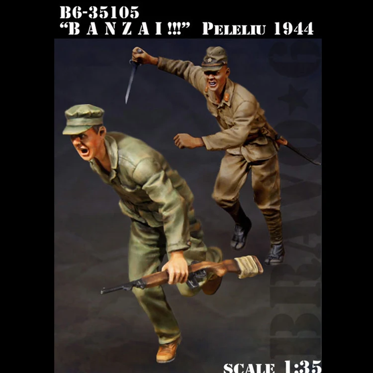 Банзай 1/35! Модель солдата GK из полимера военная тема WW2 разобранный и