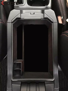 

For Toyota RAV4 RAV 4 2016 2017 Black Plastic Car Armrest Storage Box Cover Center Console trays Car Covers Accessories Trim