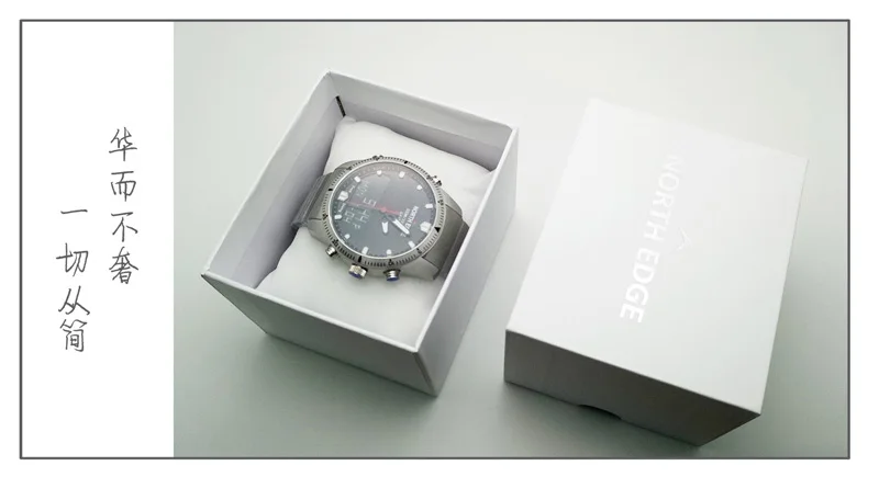 NORTH EDGE мужские спортивные цифровые часы для дайвинга Роскошные полностью стальные военные альтиметр компас Водонепроницаемые 100 м армейские деловые мужские часы s