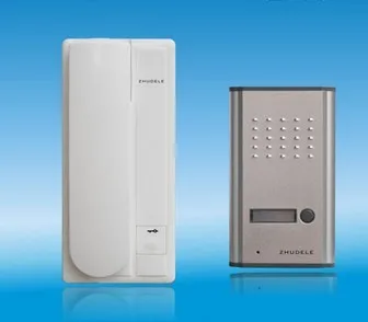 

ZHUDELE Home security intercom system doorphone 2-WIRE New audio door phone ,unlock function for 1-apartment