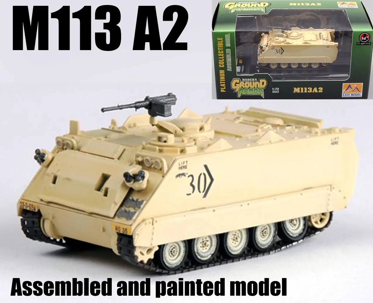 

M113 armored personnel carrier 3rf Bat. HQ tank 1/72 non diecast Easy model