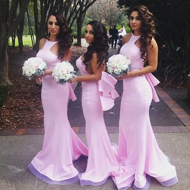 Aliexpress.com : Buy 2016 Light Pink Bridesmaid Dress Off the Shoulder ...