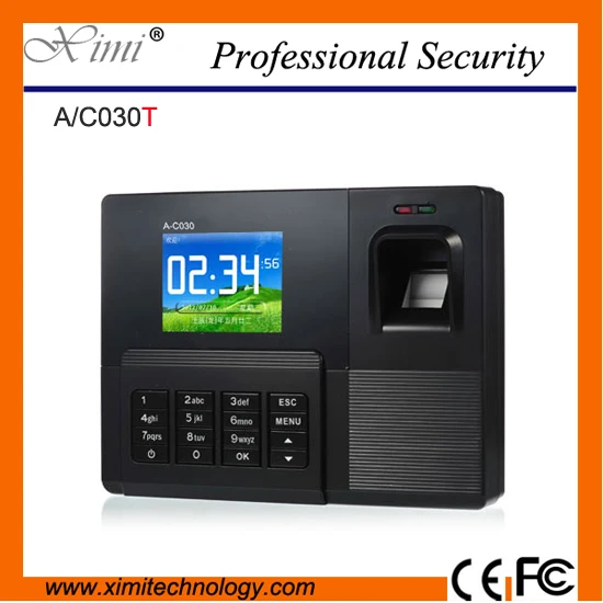 

Free shipping RFID card reader and fingerprint recognition color screen biometric time attendance employee time recorder