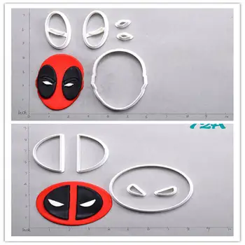

Famous Cartoon Series Deadpool Cookie Cutters Design Fondant Cupcake Cutter Custom Made 3D Printed Cookie Cutter Set Cake Mould