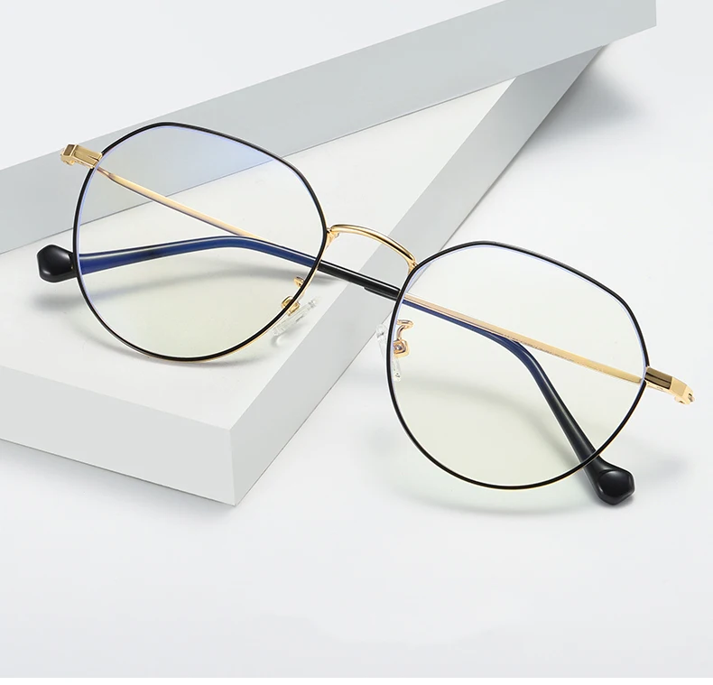 Женские очки против синего цвета, 2 шт. в партии, черные, золотые, серебряные, розовые, RFG1907N